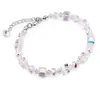 Pulsera Fresca Personalizada para Mujer Pulsera de Cristal Cuadrado Piedra Cristalina Pulsera Brillante Colorida Brillante Joyería