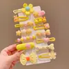 Presilhas de Cabelo Coloridas Dopamina para Crianças, Grampos para Franja de Princesa, Presilhas de Cabelo com Flores para Meninas, Acessórios de Cabelo para Bebês