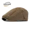 Boina Nova de Verão Masculina Chapéu de Beisebol de Algodão Lavado Retro Britânico Chapéu Frontal Bordado Versátil Casual Feminino