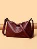 Bolsa Feminina Transfronteiriça Novo Modelo 2025 Bolsa Transversal para Mulheres, Bolsa de Mãe Fashion, Bolsa de Ombro de Grande Capacidade para Mulheres de Meia-Idade, Atacado de Peça Única