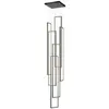 Araña para Escaleras Moderna Minimalista Villa Dúplex Loft Escalera de Caracol Marco Rectangular Ultra-Largo Minimalista Luminaria