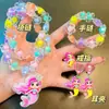 Set de Collar de Sirena para Niños Niñas Concha Pulsera para Niña Joyería de Princesa Bebé Lindo Clip para Oreja Anillo