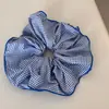 Set de scrunchies estilo coreano, scrunchies de cuadros frescos y sencillos, scrunchies elegantes y minimalistas para mujer, accesorios para el cabello de alta gama