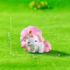 Figura de unicornio arcoíris linda, adorable miniatura, accesorio de decoración DIY para paisajismo de jardines, paisaje en miniatura, adorno pequeño para coche