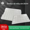 Caixa de brinquedo surpresa, embalagem blister, bandeja com grades quadradas, caixa plástica branca para animais de estimação, bandeja digital.