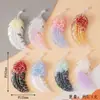 Accesorios Luminosos de Flor de Arce Luciérnaga Pluma Making DIY Funda de Teléfono Pegatinas de Pegamento de Crema Decoraciones