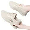 Otoño 2025 Nueva Moda Casual Zapatos para Mujer Deportivos Suela Suave Tejido Volador Cómodos Zapatos de Trabajo Versátiles Zapatos para Mamá Transfronterizo