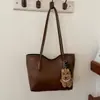 Bolso de mujer vintage de alta gama, popular en otoño e invierno 2026, bolso de hombro versátil con textura, bolsa de mano de gran capacidad