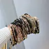 Pulsera Doble Círculo Super Siete Negro Dorado Super Siete Negro con Pulsera DIY Cristal Transparente Lote Super Siete Negro Dorado