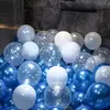 Decoração de Balão de Aniversário Infantil de Celebridade da Internet com Gipsofila Balões Transparentes Impressos para Casamento Arranjo de Festa de Cena Espessa