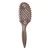 Peine de Estilo Rizos Rebotantes Transfronterizo, Peine para el Cabello con Recorte de Cerdas de Cerdo, Peine Masajeador, Cola Puntiaguda en Forma de S, Peine Grande para Cabello Rizado de Onda