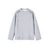 Nueva Camiseta Blanca de Manga Larga para Primavera 2026, Unisex, Corte Holgado, Moderna, Bordada, Top Casual