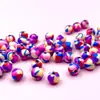 Cuentas redondas de arcilla polimérica suaves con costuras multicolor de moda transfronterizas, cuentas de arcilla polimérica de colores, accesorios, materiales para joyería de collar y pulsera DIY