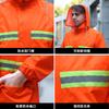 Impermeable Especial para Trabajadores de Saneamiento Pantalón de Lluvia Traje Dividido Limpiadores Impermeable contra Tormentas Naranjas Carreteras Jardín Impermeable Reflectante