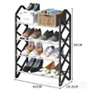Zapatero de tubo de acero de moda simple directo de fábrica zapatero de tubo de acero apartamento dormitorio se puede montar zapatero grande favorablemente