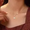 Colar Coelho de Jade Feminino Coelho Explosivo Pingente Dourado Presente Dia das Mães Estilo Chinês Retro Colar do Zodíaco
