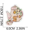 Aplique de tecido de bordado pastoral de cura, patch termocolante de borboleta, emblema de bordado computadorizado, para jaquetas, chapéus e reparos de tecido