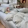 Juego de ropa de cama de algodón puro de doble capa con puntos de colores, juego de cuatro piezas para cama individual, funda de edredón para dormitorio de estudiante, juego de tres piezas 4