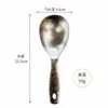Cuchara para arroz casera de titanio puro con agujeros, diseño de cristal, cuchara para servir sopa, cuchara para servir de cafetería, cuchara para servir pública de restaurante, cuchara de servicio