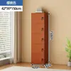 Armario de almacenamiento minimalista y moderno con cerradura, adecuado para sala de estar, montado en la pared, armario de almacenamiento multi-compartimento, armario de almacenamiento doméstico de cinco cajones
