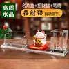 Portatarjetas de Negocio de Cristal Personalizado Pinza para Tarjetas de Negocio Portatarjetas de Recepción Caja para Tarjetas Caja de Almacenamiento Portatarjetas de Escritorio Escritorio de Negocios