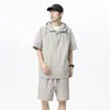 Traje de Shorts de Manga Corta Fresco de Verano Nasa Marca de Tendencia Nueva Verano 2025 Chaqueta con Protección Solar Traje Deportivo Casual