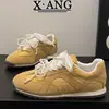 Zapatos de Entrenamiento Alemanes de Cuero Genuino Transpirables Finos de Verano para Mujer, Zapatos Forrest Gump de Suela Blanda, Zapatos Deportivos Casuales de Bloques de Color Nuevos 2026 para Mujer
