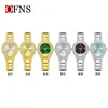 Reloj para Mujer Oufani Incrustado de Diamantes, Elegante, Retro, Personalizado, Reloj de Cuarzo con Patrón de Sol, Sencillo, Resistente al Agua, Reloj de Lujo Ligero