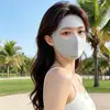 Máscara de Proteção Solar Facial Completa 2026 para Corrida ao Ar Livre no Verão, Máscara Respirável de Seda Gelada que Permite Beber Água, Protetor Facial de Proteção Solar