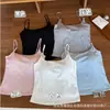 Camisola simple de lunares para mujer con copas incorporadas, adelgazante, fresca y elegante, top largo sin tirantes, top interior dulce y atrevido
