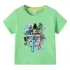 2026 Nuevo Comercio Exterior Transfronterizo Minecraft Algodón Verano Niños Manga Corta Niños Camiseta Delgado Camiseta Superior