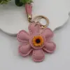 Llavero de Girasol Popular para Teléfono Accesorio Colgante de Girasol Flor de Cuero Creativa Encanto para Bolso
