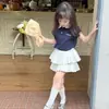 Camiseta sin mangas estilo preppy casual Aimo Beibei para niños y bebés con chaleco de solapa pequeña de color contrastante