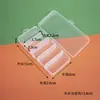 Caja de almacenamiento de escritorio de plástico con rejilla, 10, 15 y 24 botones transparentes, para accesorios de pesca, joyería y cosméticos.