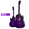 Entrega em uma peça guitarra de 38 polegadas violão acústico folk para iniciantes instrumento musical de prática exclusivo transfronteiriço para grande quantidade em estoque atacado