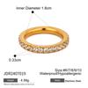 Jieding Europa y Estados Unidos joyería transfronteriza anillo de zirconita de acero inoxidable anillo con aire de alta gama anillo ins anillos de joyería de titanio de 18k