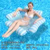 Balsa Flotante Inflable Transfronteriza, Cama Flotante Plegable de Malla de PVC, Productos para el Agua, Sillón Flotante Portátil para Piscina, Hamaca Flotante