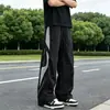 Calças pantalona plus size em cores contrastantes, calças cargo largas de outono para homens, novas calças casuais de trabalho em estilo americano