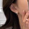 Pendientes de Plata de Ley S925 con Forma de Lazo de Cinta para Mujer, Diseño Dulce Irregular de Nicho, Pendientes Versátiles Estilo Coreano
