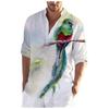 Camisa de hombre europea y americana 2022, nueva camisa informal de manga larga con cuello abierto y estampado de comercio exterior transfronterizo para hombre.