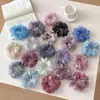 Goma para el pelo scrunchie de gasa tipo nube tie-dye estilo coreano para mujer, temperamento suave vintage, accesorio de alta gama para el pelo, cuerda para el pelo