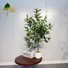 Planta en Maceta Artificial de Hojas de Eucalipto, Decoración de Interior Estilo Nórdico, Planta Falsa, Adorno Denso de Paisajismo con Eucalipto