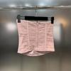 Estilo Deseo Puro Encaje Malla Plisado Varilla Ballena Correa de Belleza Almohadilla para el Pecho Top Tubo Diseño de Cremallera Trasera Chaleco de Ropa Interior para Mujer