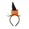 Diadema de Halloween Sombrero de Bruja Divertido Calabaza Dibujo Animado Adorno para la Cabeza Accesorios para el Cabello Props para Fiestas y Actividades