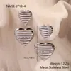 Moda Transfronteriza Europea y Americana Temperamento Pendientes de Acero Inoxidable en Forma de Corazón Pendientes de Diamantes de Lujo Ligero Femeninos Pendientes al por Mayor