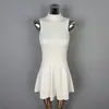 Ropa de Mujer de Comercio Exterior Dongdaemun Coreana, Elegante y Ceñida, Sexy y Femenina, Cuello Semi Alto, Ceñida a la Cintura, Favorecedora de la Figura, Tejido sin Mangas