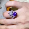 Anillo de compromiso de diamante Mosan de ocho corazones y ocho cortes, color D, diamante VVS, dedo, anillo de moda europeo y americano de diamante Mosan, precio mayorista