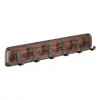 Colgador de puerta con imitación de veta de madera, no requiere taladro, gancho de fuerte carga, gancho adhesivo para baño y cocina, colgador de fila para almacenamiento en puerta