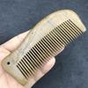 12-13cm Ebe sândalo variedade de dentes densos dentes largos novo ouro seda sândalo pente sem haste prático saco pente verde