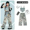 Roupas de Hip-Hop e Jazz para Meninas Verão Mostrando o Umbigo Macacão Jeans com Alças Roupas da Moda para Passarela Roupas de Jazz